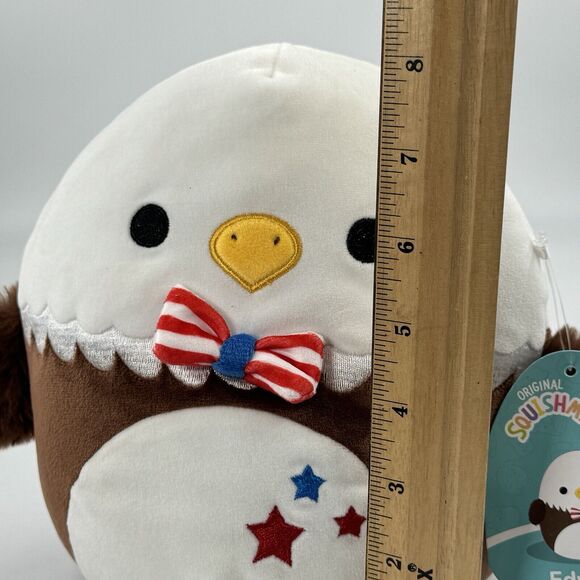 Squishmallows NWT Americana Squad Edward the Patriotic Bald Eagle 8" 4th of July - Picture 10 of 10